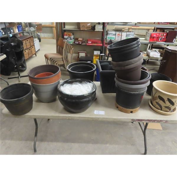 Various Planters - Plastic + Ceramic