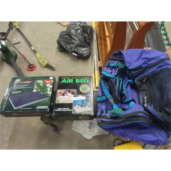 2 Brand New Air Mattresses; Double + Queen with Duffle Bag