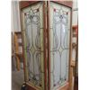 Image 2 : 2 Doors with Stained Glass Look Windows- Needs a Good Cleaning 30" x 78"