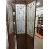 Image 6 : 2 Doors with Stained Glass Look Windows- Needs a Good Cleaning 30" x 78"