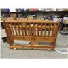 Image 1 : Pine Sleigh Headboard with Footboard 79" Wide Includes Rails