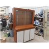 Image 1 : 2 Pc  Display with Cupboard Bottom, 2 Glass Door with 3 Glass Shelves Upper Display - Top 11" X 36" 