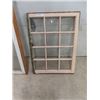Image 2 : 2 Wooden Framed Windows - Largest 33" x 60" 12 Panel Window is 25"x 33"