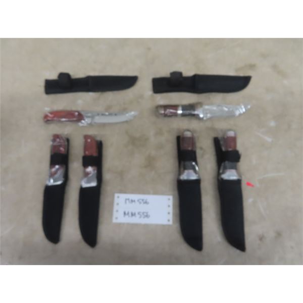 6 New 4" Hunting Knives - 3 of Each