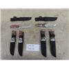 Image 1 : 6 New 4" Hunting Knives - 3 of Each