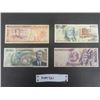 Image 1 : 4 Assorted Mexican Paper Bills ; 2000, 5000, 10 000, 50 000, Pesos
