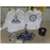 Image 1 : 2 WPG Jets Sweaters Sz L 5 Lapel Pins, 13 Lanyards, Hats, Ticket Stubbs