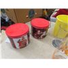Image 2 : Tupperware Cannisters, Coke Santa Tins, Cannisters plus more