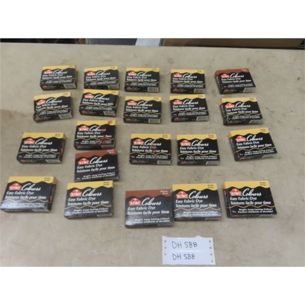 21 Packs of Kiwi Fabric Dye ; Brown + Beige