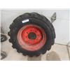 Image 1 : Skid Steer Tire Mounted on 8 Bolt Rim - 10 - 16.5 Extra Wall - like new