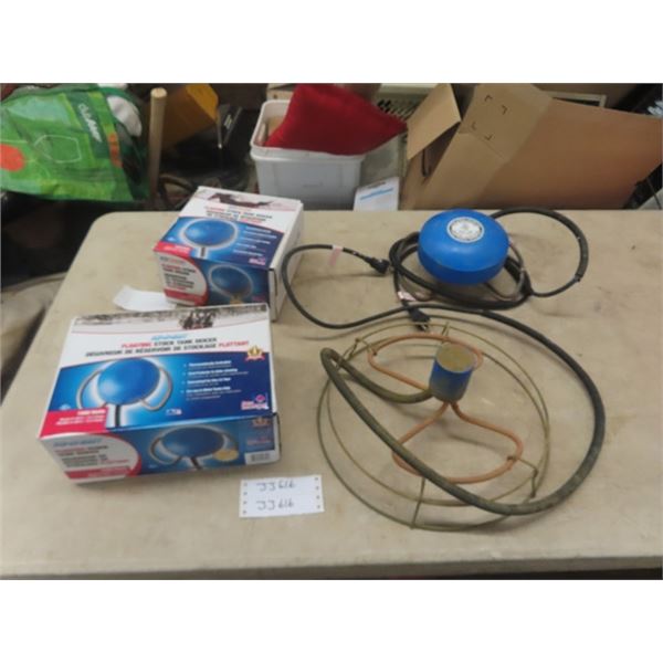 2 Floating Stock Tank De - Icers in Box - 2 De Icers Loose