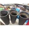 Image 4 : 6 Plastic Planters ; 3 Red 3 Black 28" Tall 15" at it Widest