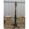 Image 4 : 2 Wooden 28" Stools + Wooden Coat Rack 60"