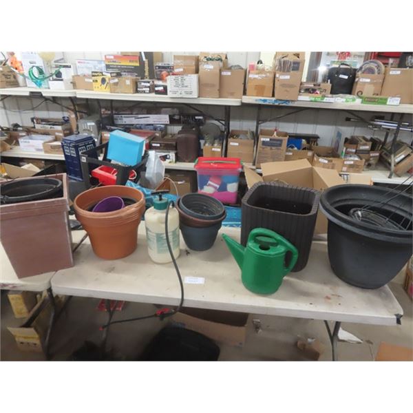 Various Planter Pots + Sprayer