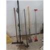 Image 5 : Assorted Yard Tools ; Rakes, Hoe, Scrapers plus more