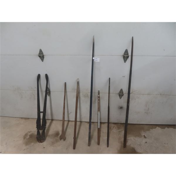 Record Bolt Cutters, Large Wrench, Pry Bars