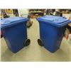 Image 3 : 2 Rolling Garbage/Recycling Bins 23" x 33" x 42"