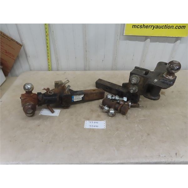 2 Heavy Duty Receiver Hitches - (1) 3 Ball  + Extra Hitch Balls