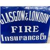 Image 10 : Glasgow + London Fire Insurance Porcelain Double Sided Flange Sign 15"×20"