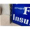 Image 4 : Glasgow + London Fire Insurance Porcelain Double Sided Flange Sign 15"×20"
