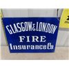 Image 5 : Glasgow + London Fire Insurance Porcelain Double Sided Flange Sign 15"×20"