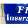Image 9 : Glasgow + London Fire Insurance Porcelain Double Sided Flange Sign 15"×20"