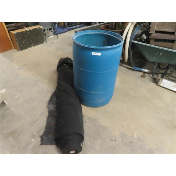 55 Gal Poly Barrel with Landscape Blanket
