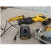 Image 4 : DeWalt 18V Cordless Tools + Charger ; Reciprocating Saw, Circular Saw, Angle Grinder, Drill