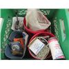 Image 3 : 2 Milk Crates with Nails, Screws, Wall Plugs, Hose Clamps + Other Hardware