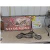 Image 1 : 3 Motorcycle Signs + Display - Largest 20" x 40"