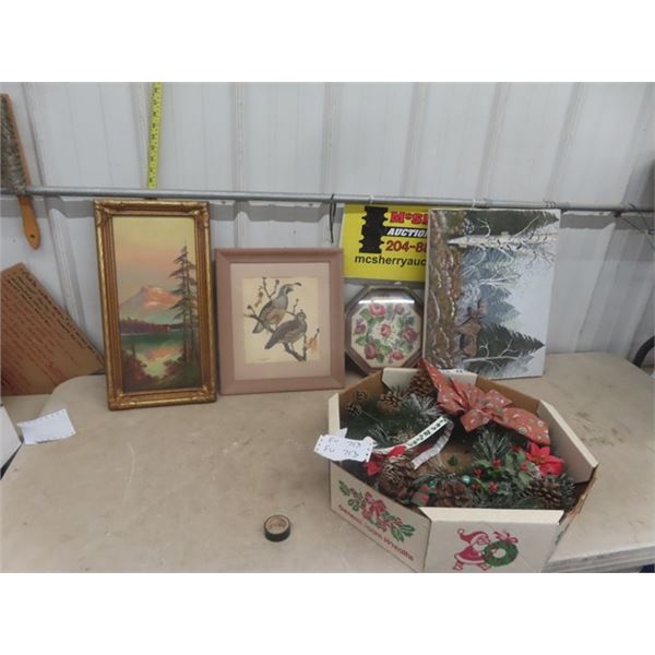 Christmas Wreath, Pictures, Paintings