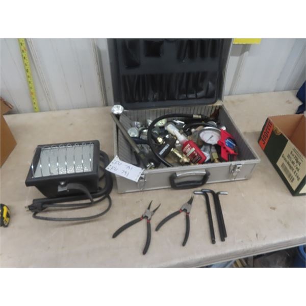 Halogen Lights, Pressure Gauges with Hard Case