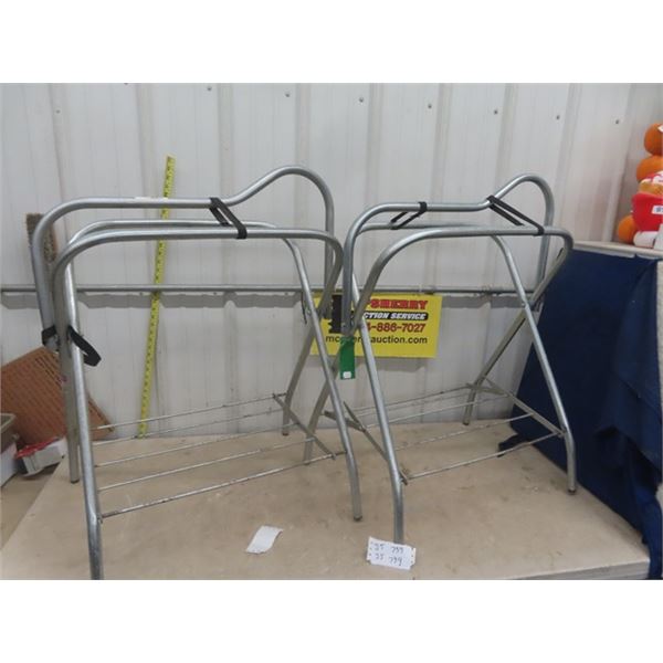 2 New Greenhawk Folding Metal Saddle Stands