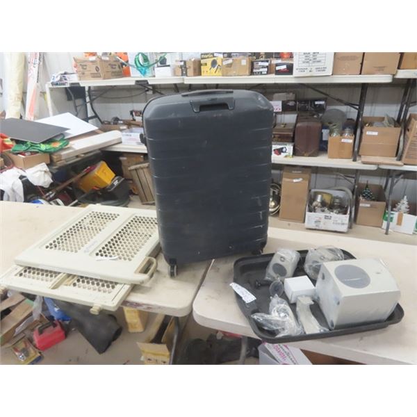 Speakers, Suitcase + Safety Gate