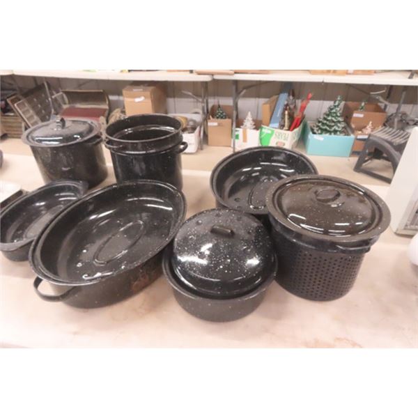 Roasters, Cast Frying Pan, Baking Tins, Canner