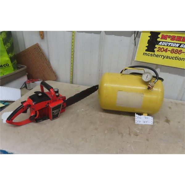 Portable Air Tank & Mighty Mite Chainsaw