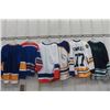 Image 4 : 6 Hockey Jerseys- Sz Med + Lg ; Blues, Oilers, Islanders, Bruins, Whales