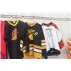 Image 3 : 6 Hockey Jerseys Local + NHL - Most Sz Med , Hockey Bag with some Equipment