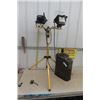 Image 1 : Halogen Light on Stand & Military Gas Can