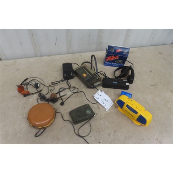 Hamburger Transistor Radio, Walkmen, Head Sets, Camera