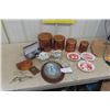 Image 1 : Copper Cannister Set, Religious Display + Necklace, Crystal Candle Holder, Collector Smitty's Plates