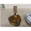 Image 2 : Antique Brass Ceiling Light Fixture 8" with Globe