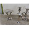 Image 2 : Vintage Silver Plate Lot; Candle Sticks & Pedestal Trays