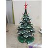 Image 2 : 3 Ceramic Light Up Christmas Trees - Center one has No Base