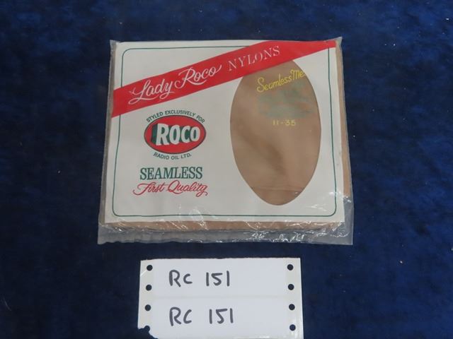 Vintage Lady Roco Seamless Nylons - New in Package - Gas Statin Promo ...