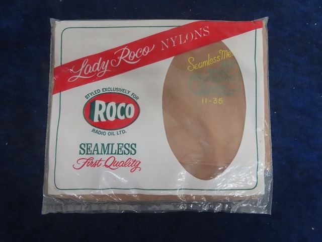 Vintage Lady Roco Seamless Nylons - New in Package - Gas Statin Promo ...
