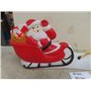 Image 2 : Santa with Reindeer Light Up Blow Mold 32" Tall