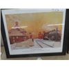 Image 2 : Canadian Pacific Limited Edition Print Hartney Rail Station by W Hobbs + Signed 18" x 22" & Interest