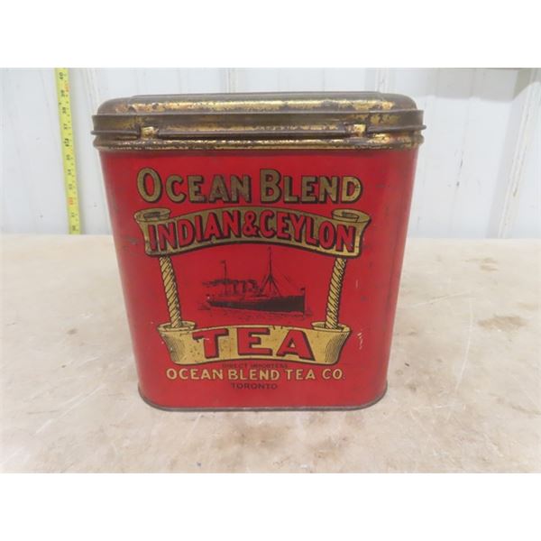 Imperial Blend - Indian + Ceylon Tea Tin with Hinged Lid 5 LB 7
