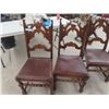 Image 2 : 6 Matching Carved Dining Room Upholstered Seats